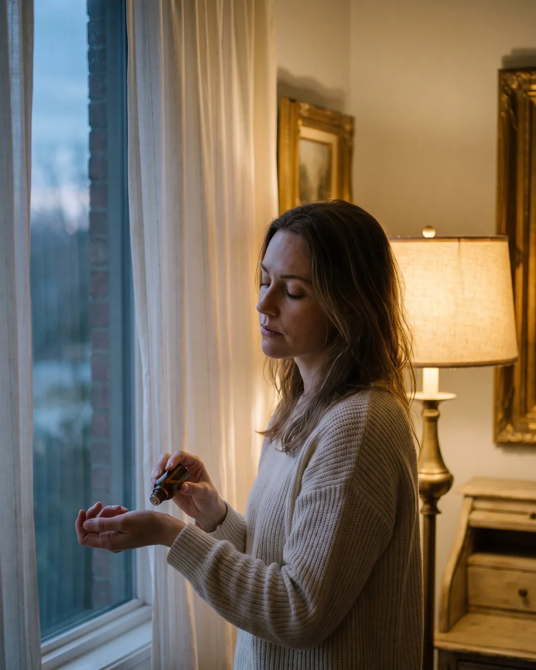 The last note at ALVANY: perfume touched to the wrist at blue hour