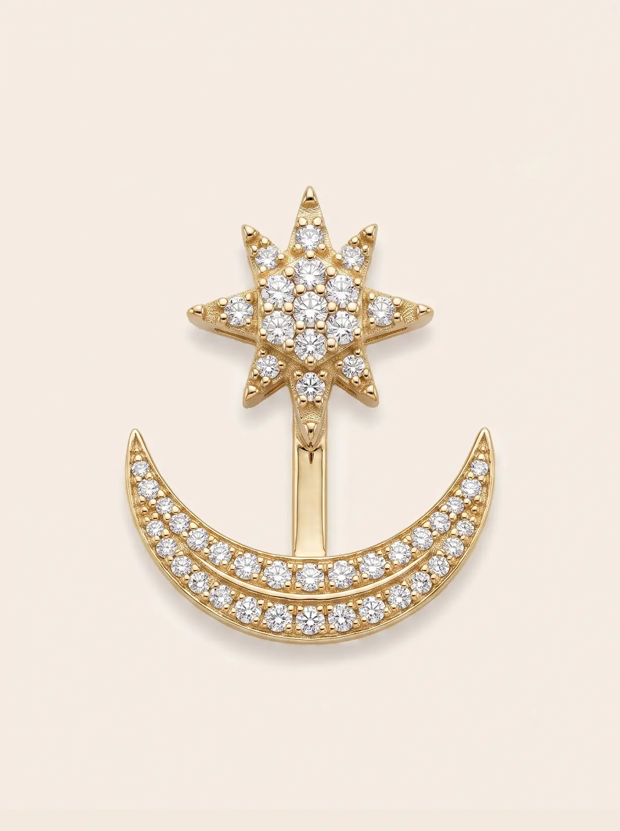 Luna pearl earrings in gold, June's birthstone worn every day