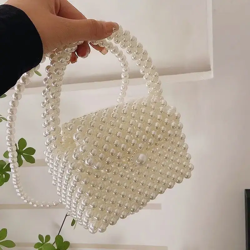 Perla Hand-Beaded Pearl Bag — Moda Park, view 3