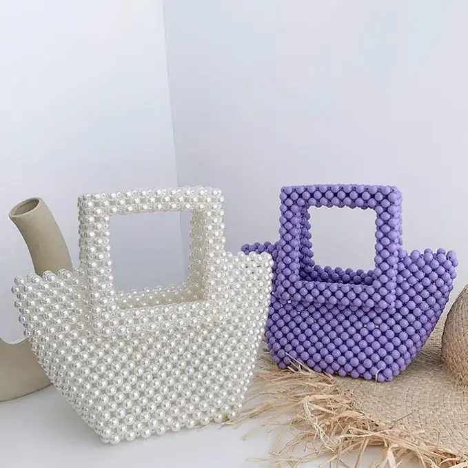 Lilla Matte-Bead Bucket Bag — Moda Park