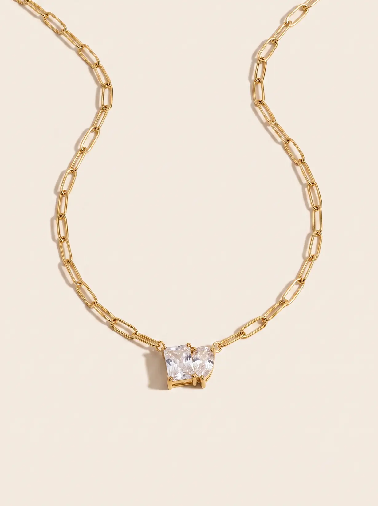 Aurélia Bold Duo Link Necklace — Maison Aurel