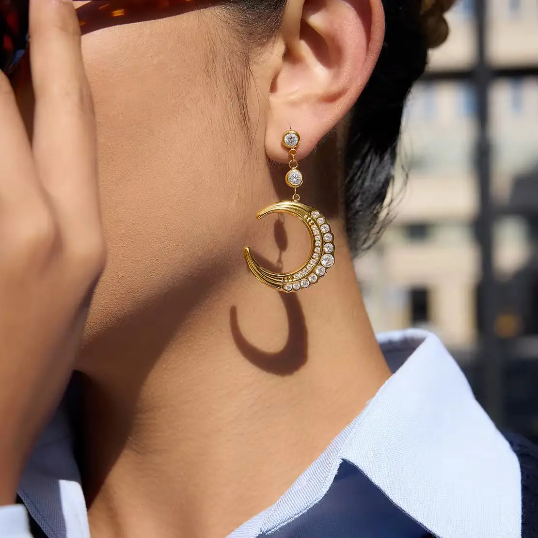 Moonlit Grace Earrings — Solène Paris