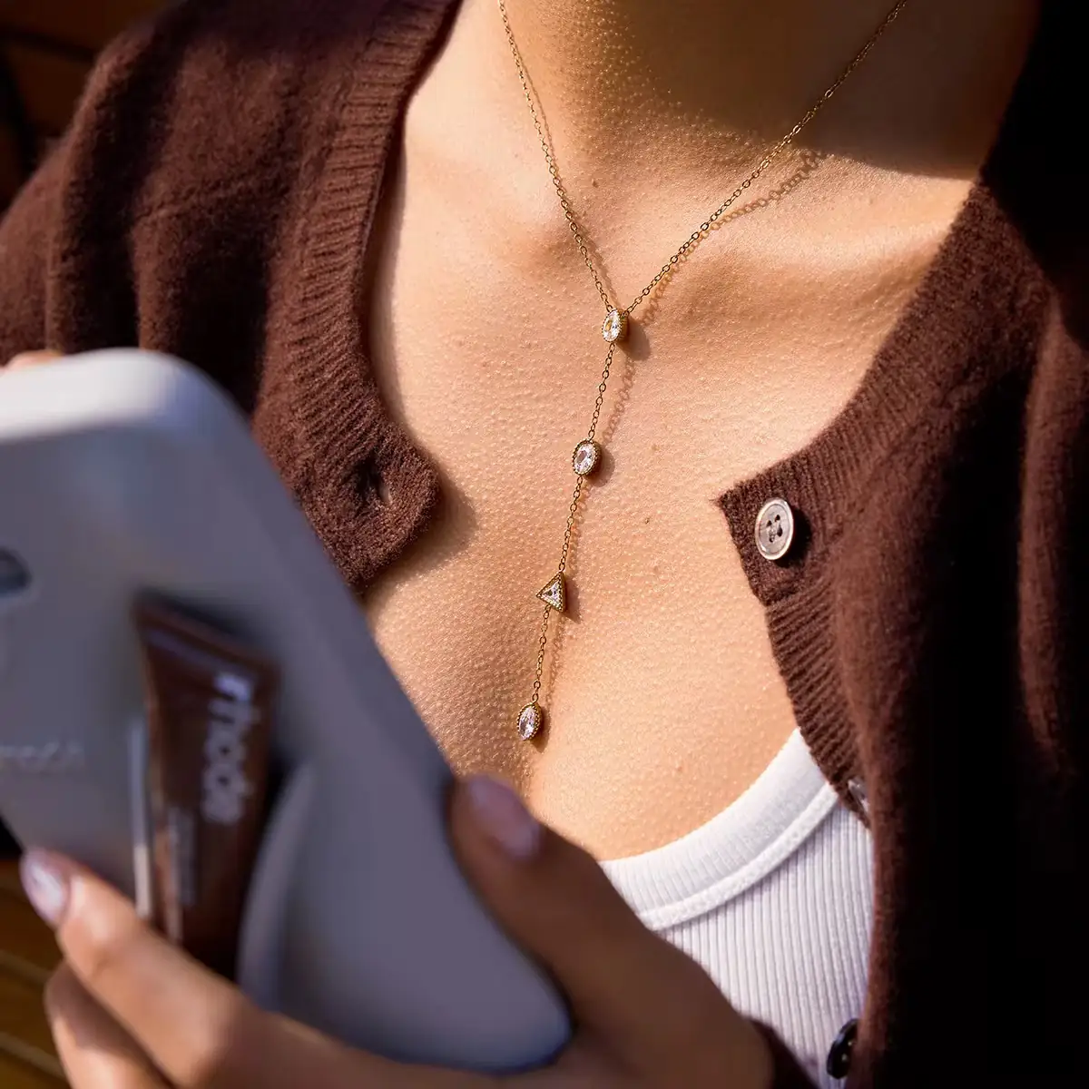 Aurélia Geo Harmony Y Necklace — Vega Fine, view 4